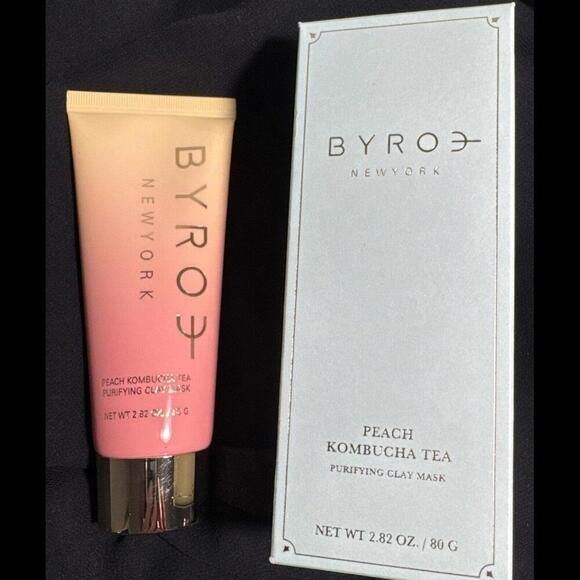 BYROE Peach Kombucha Tea Purifying Clay Mask 2.82 oz NEW In Box - Picture 1 of 5